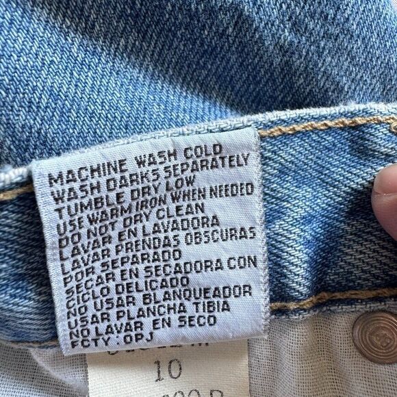 Vintage Bugle Boy 750 Shorts Men's 32W Blue Denim Medium Wash 5-Pockets Cotton - Picture 6 of 7